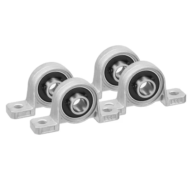 4pcs KP08 8mm Bore Zinc Alloy Inner Ball Mounted Pillow Block Insert Bearing