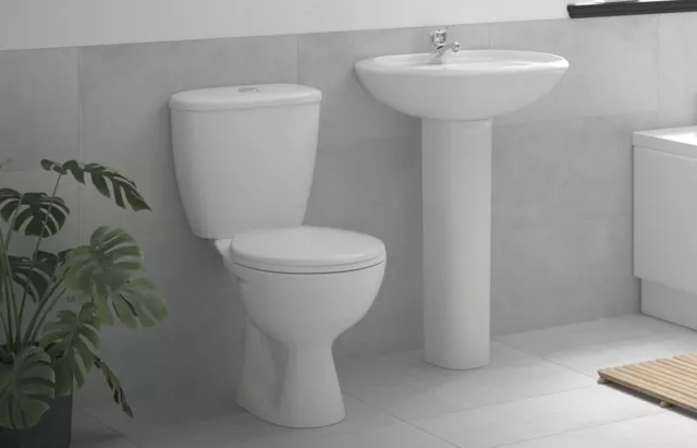 Modern Toilet WC and Pedestal Basin Set Pack