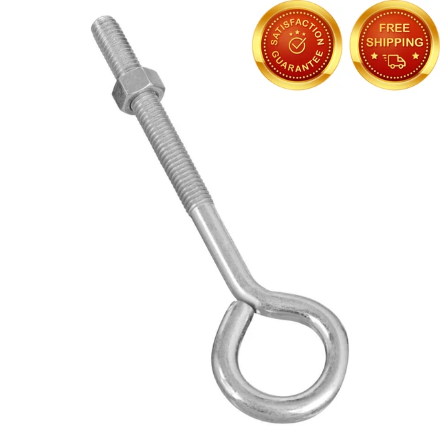 Zinc Plated Eye Bolt 3/8" x 6" Heavy Duty for Hanging and Lift N221-283 2160BC
