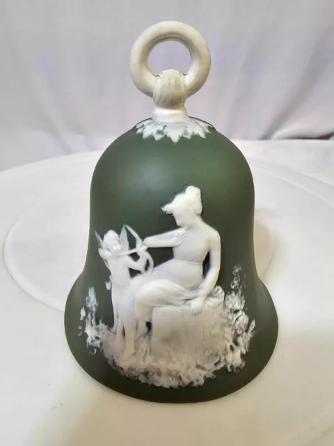 Vtg Wedgwood Jasperware STYLE Bell w/ Fairy Mother & Cherub Ceramic-READ - L3