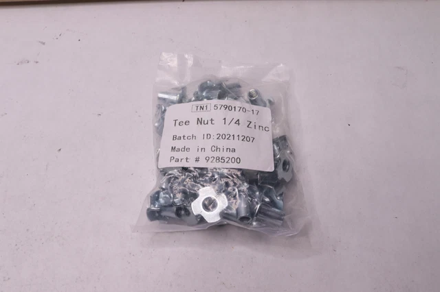 (25-Pk) Tee Nut Zinc 1/4" 9285200