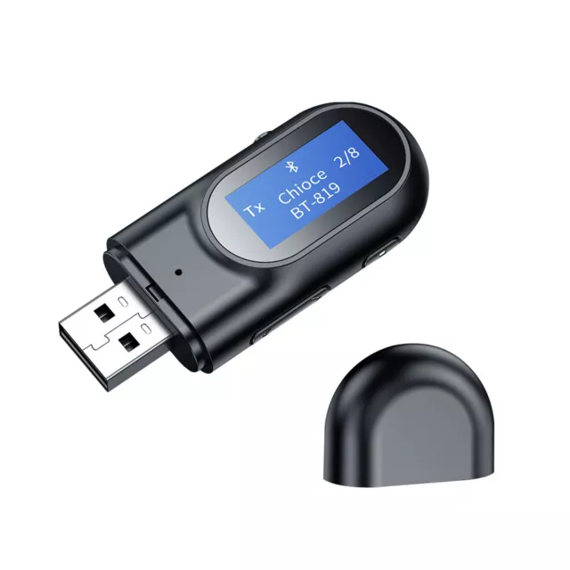 3 in 1 LCD Display Screen USB Bluetooth 5.0 Transmitter Receiver Hands-Free