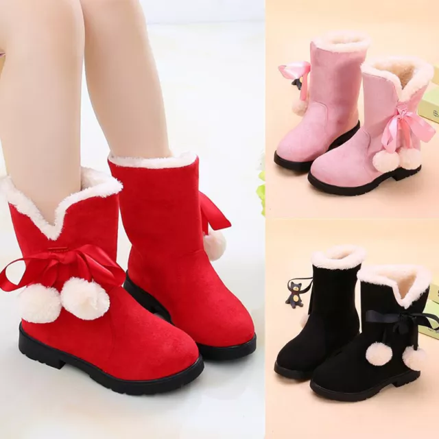 Toddler Girl Snow Boots Slip On Winter Boot Outdoor Girls Mid Calf Fashion 3