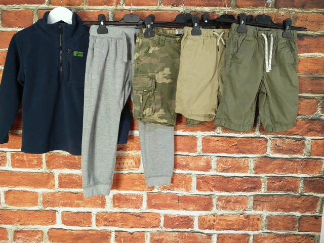 Boys Bundle Aged 4-5 Years 100% Next Joggers Shorts Camo Fleece Jumper Set 110Cm