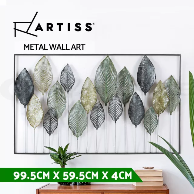 Artiss Metal Wall Art Hanging Sculpture Home Decor Leaf Tree of Life Framed