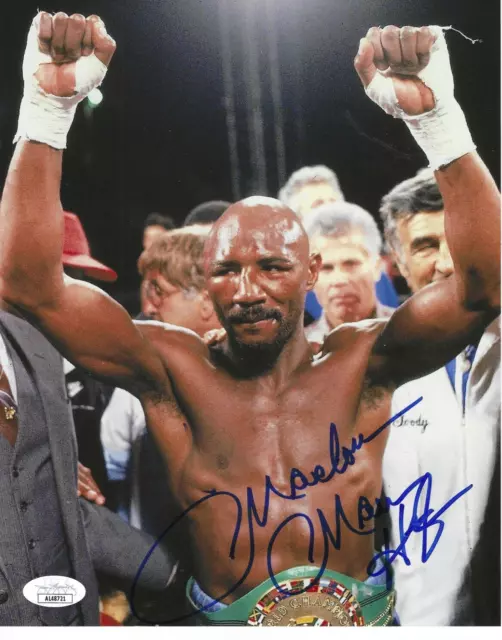 Signed Autographed MARVIN HAGLER Boxing 8X10 photo JSA COA