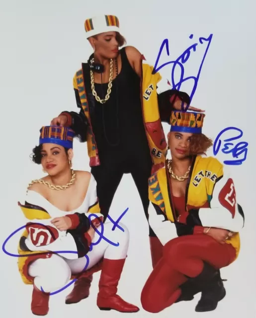 Salt N Pepa Signed Autograph 8x10 with Spinderella