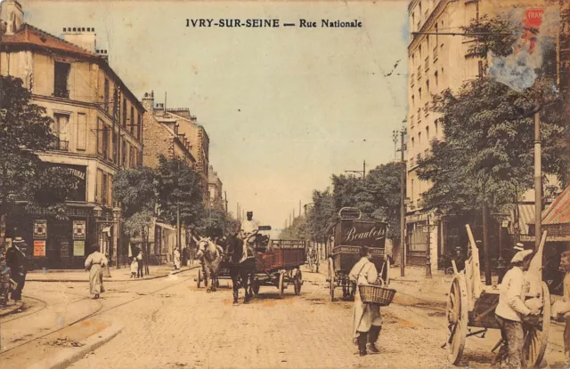 Cpa 94 Ivry Sur Seine Rue Nationale