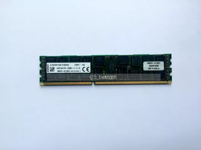 Kingston 16GB PC3-12800R DDR3-1600 MHz 2RX4 Registered ECC REG SERVER MEMORY RAM