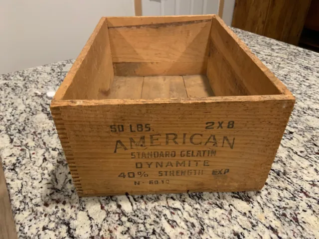 American Cyanamid Explosives Wood Dynamite Box