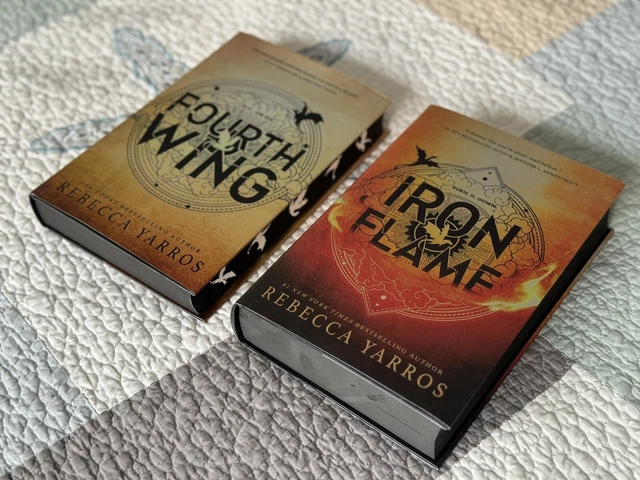 FOURTH WING & Iron Flame Rebecca Yarros Sprayed Edges 1st Edition, 1st