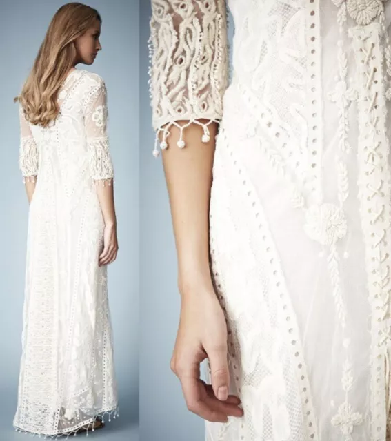 Topshop cream lace best sale dress