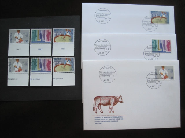 Schweiz MiNr. 1351-1353  postfrisch**+ gestempelt + FDC  (GB 1602)