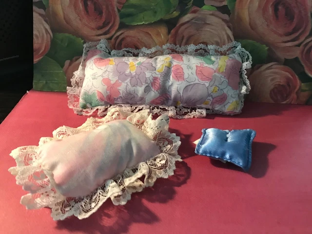 Barbie Fisher Price Doll House Home Decor Decorator Pillows Lace Different Sizes