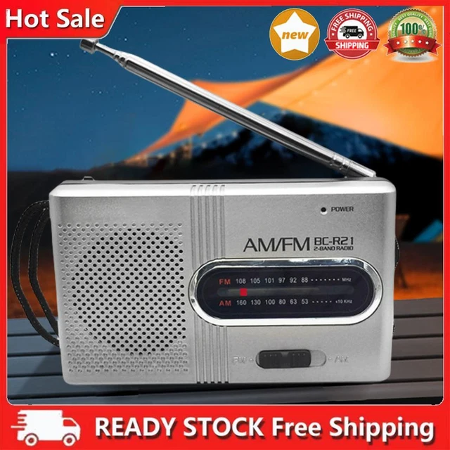 MUSIC PLAYER BATTERY Operated Dual Band AM FM Radio Useful Outdoor ...