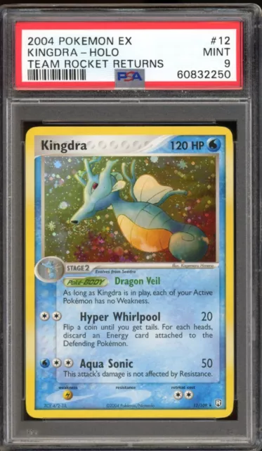 PSA 9 MINT Kingdra Holo 12/109 Ex Team Rocket Returns Pokemon Card