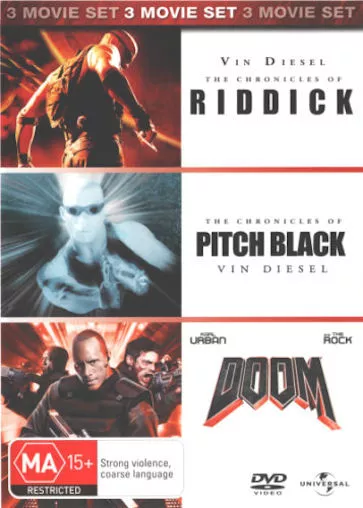 The Chronicles Of Riddick / Doom / Pitch Black : NEW DVD