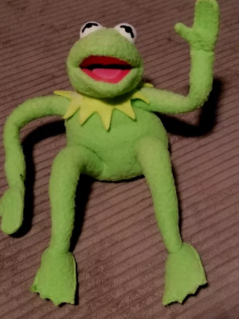 vtg 90's Kermit the Frog 12" Bendable Posable Plush Applause Jim Henson Muppets