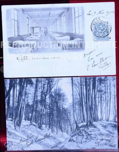 Lille High School Faidherbe 1904 Lot 2 Antique Postcards North Cpa Card