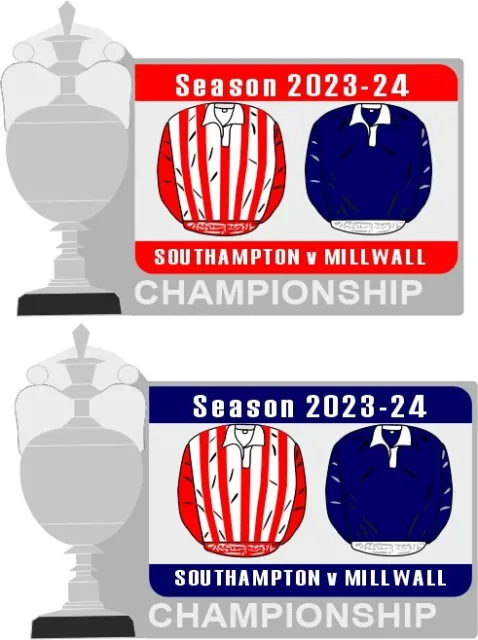 SOUTHAMPTON v MILLWALL Championship Matchday Pin Badge 23-24