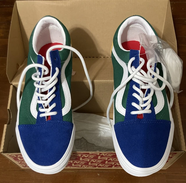 Vans Old Skool "Yacht Club" Colorblocked Blue Red Yellow Green M Sz 6 / W Sz 7.5