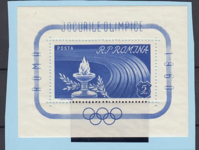 Romania 1960 5L Olympic Games Rome (2nd Issue) SG MS 2729 MNH BP8759