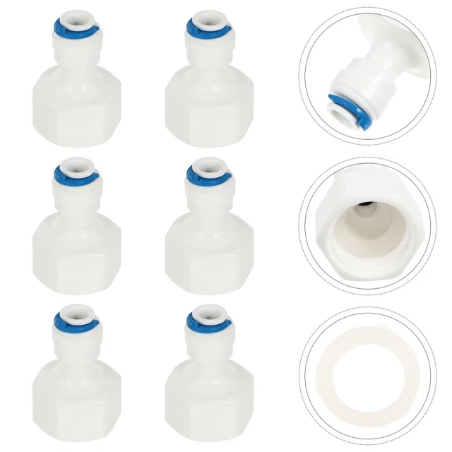 6 Pcs Water Filter Connector Plastic Tap Adapter Garden Hose System Purifier