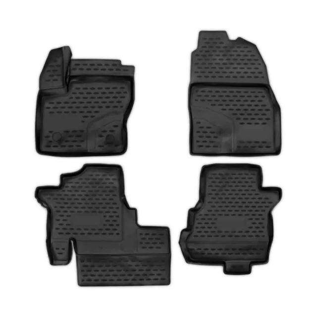 OMAC Gummimatten Fußmatten für Ford Tourneo Courier 2014-2024 TPE Schwarz 4x