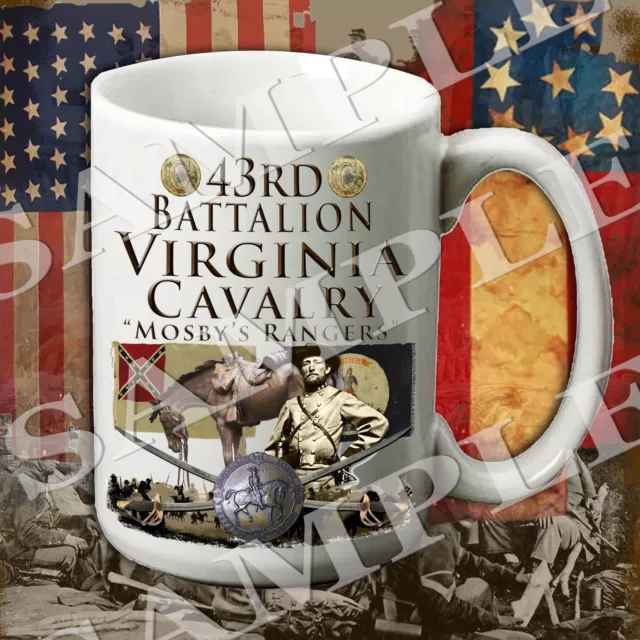 43rd Virginia Cavalry Mosby's 15-ounce American Civil War themed coffee mug/cup