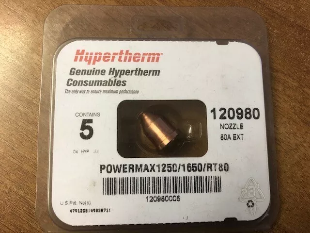 Hypertherm 120980 MAX1250 Ext Buse 80A, Pack 5