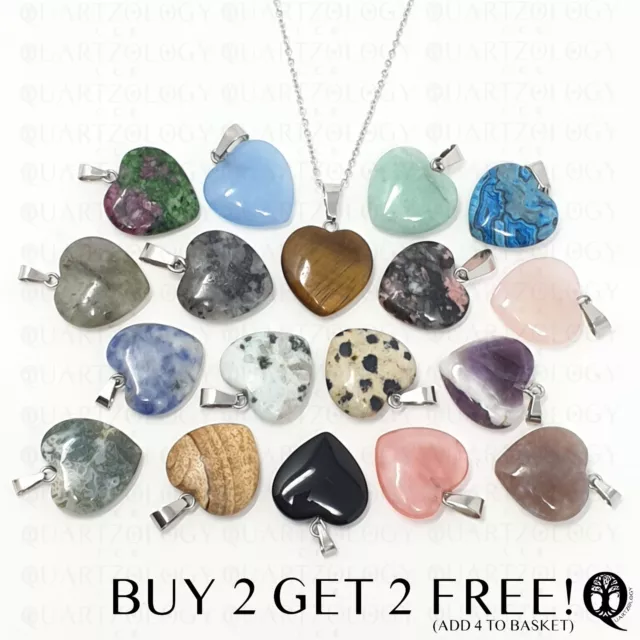 Love Heart Chakra Necklace Healing Quartz Reiki Crystal Point Cut Pendant Chain