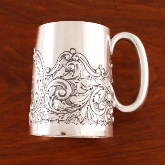 Williams, Ltd. Sterling Silver Cup Repousse Foliate & Scroll 1901 No Monogram