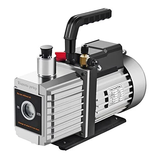 BINGENUO 8CFM 1HP Vacuum Pump, 2 Stage Rotary Vane AC Vacuum Pump for HVAC,