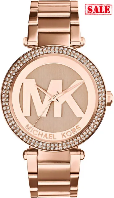 Michael Kors Watch MK5865 Women's Parker Rose Gold Wristwatch Quartz 39mm