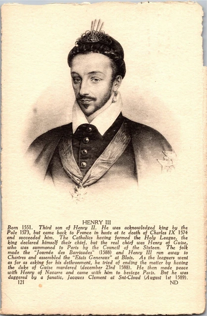 CARTOLINA VINTAGE RE Enrico III di Francia P19 EUR 6,82 PicClick IT