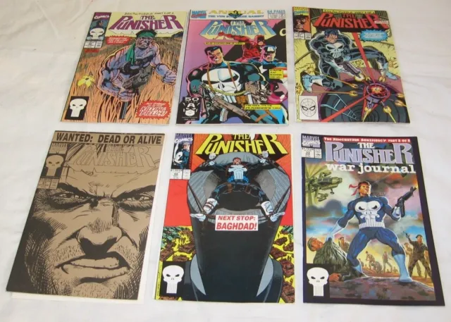 Lot of 6 Marvel Comics The PUNISHER Series Annual 4 War Journal Comic Books Nice