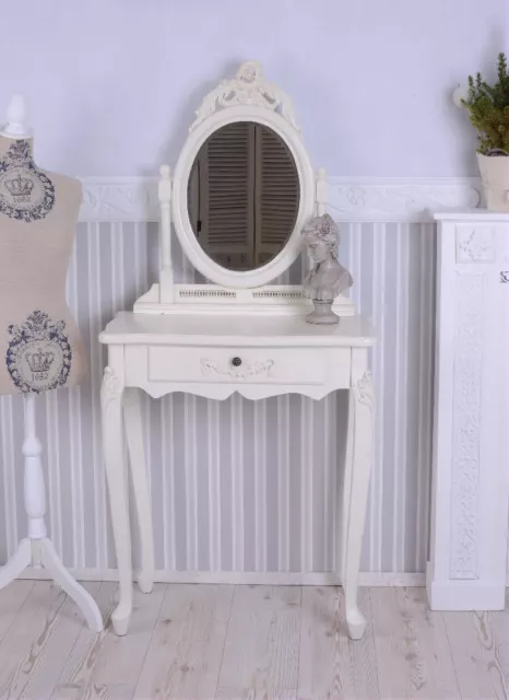 Schminktisch Konsole Frisierkommode Frisiertisch Shabby Spiegel Konsolentisch