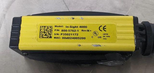 cognex in-sight 4000 machine vision camera with controller and rodenstock lens