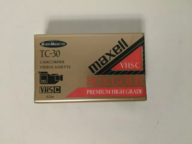 Videocámara premium de alto grado Maxell VHS C HGX-GOLD TC-30