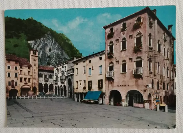 Vittorio Veneto Treviso Cartolina Piazza Flaminio Fg Vg 1966