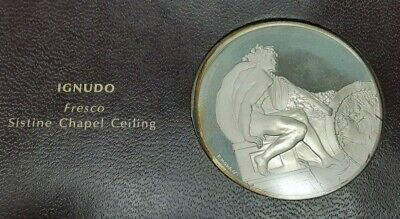 Franklin Mint Genius of Michelangelo PF .925 Silver Medal- Ignudo