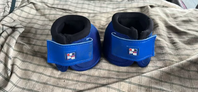 Premier Equine Ballistic No Turn Over Reach Boots Royal Blue Size L