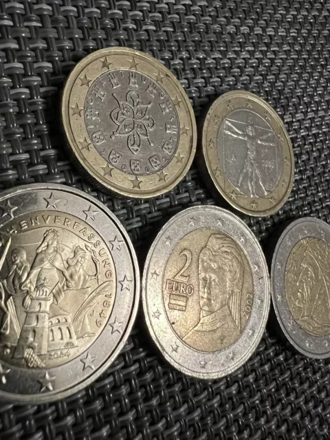 Münzsammlung 1€, 2€ (selten)