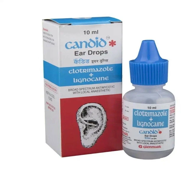 CANDID EAR DROP 10ml Treatment Fungal Infection Cholesteatoma Eardrum