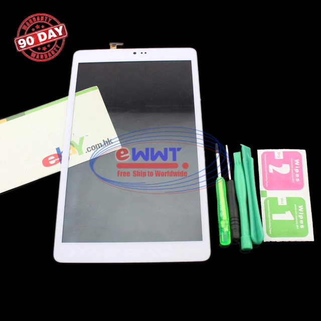 FREE SHIP for Alcatel 3T 8 Tablet 8" 9027W White Touch Screen Glass+Tool XKLU931