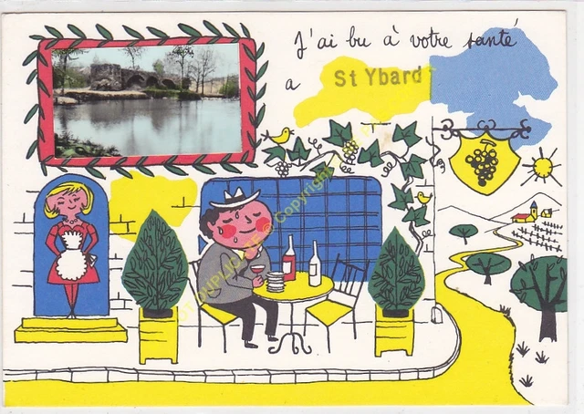 Cpsm 19140 Saint Ybard Humor Illustrator J'Ai Bu IN Votre Health
