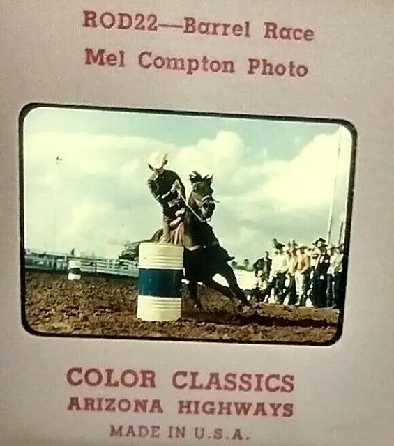 3 35mm Slides Rodeos Payson Phoenix Junior Barrel Race 1954-'65 Arizona Highways