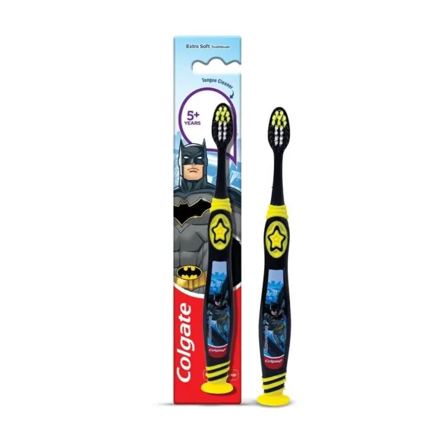 Colgate Kid's Batman Brosse à dents avec nettoyeur de langue extra doux 1...