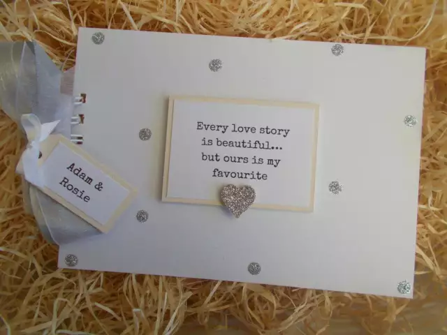 Glitter Personalised Love Story Scrapbook Memory Photo Album Gift