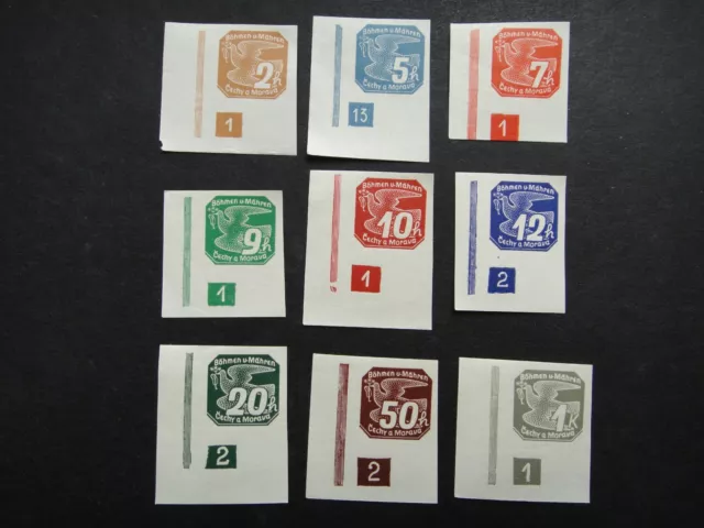 Germany Nazi 1939 Newspaper Stamps MNH Carrier Pigeon B&M WWII 3rd Reich Imperf